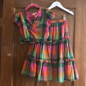 Pink Chicken skirt set